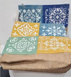 TROUSSE IN TESSUTO E JUTA CON ZIP