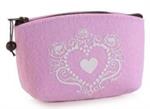 TROUSSE IN FELTRO CON CERNIERA E DECORI CUPIDO