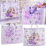 BORSA IN TESSUTO NON IN TESSUTO 21L CON STAMPA LAVANDA