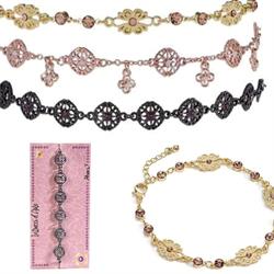 BRACCIALE IN METALLO CON STRASS. INTRECCI D'ARTE