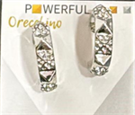 ORECCHINI IN METALLO CON BORCHIE E STRASS. INTRECI D'ARTE