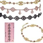 BRACCIALE IN METALLO CON STRASS. INTRECCI D'ARTE