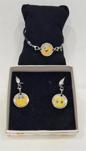 ORECCHINI CON BRACCIALE CON FACCINE